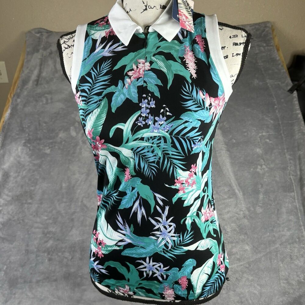 Tommy Bahama Shirt Womens XS Golf Tennis Pickleball Sleeveless‎ UPF 50 New $118